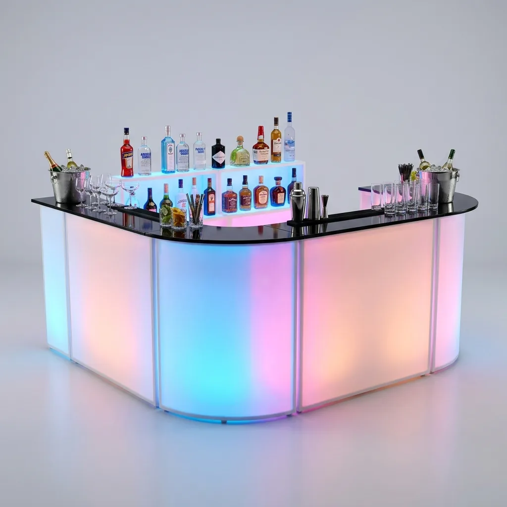 Alquiler de barra de bar luminosa en Cagliari