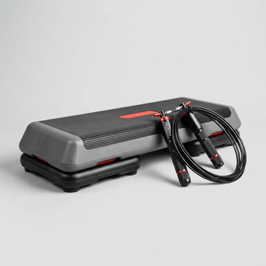 Alquiler de kit de cardio con step y salto de cuerda en Cagliari