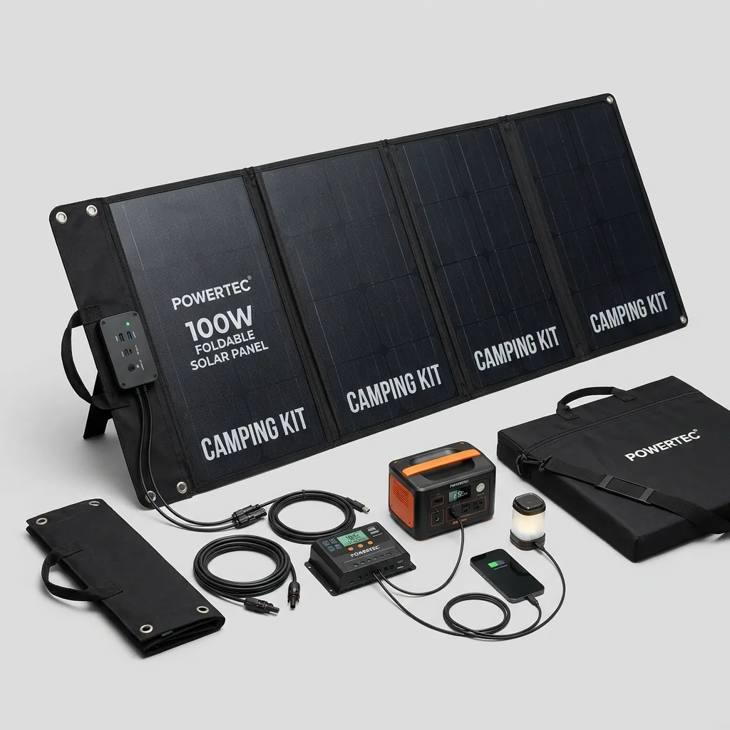 Alquiler de Kit de Paneles Solares Plegables para Camping en Cagliari