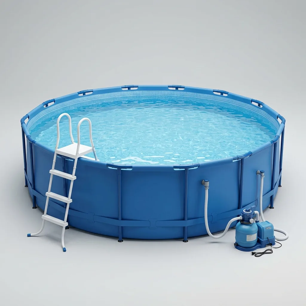 Alquiler de piscina elevada redonda con jardín en Cagliari